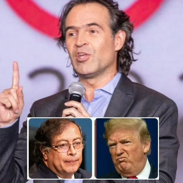 Fotos de Federico Gutiérrez, Gustavo Petro y Donaldo Trump, en nota DE QUE Pelea de Trump y Petro con líos para Colombia abren propuesta de Fico Gutiérrez
