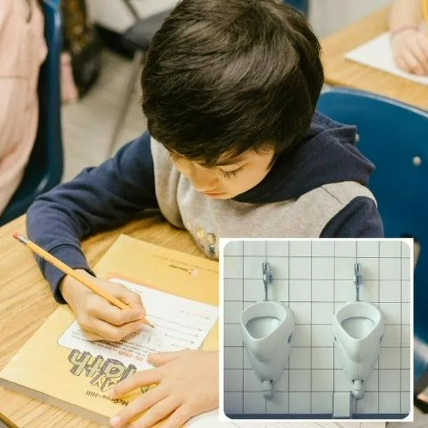 Fotos de estudiante y baño, en nota sobre qué pasa si no dejan ir a un estudiante al baño en el colegio y cómo debe actuar