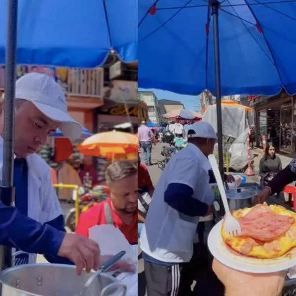 Puesto de calentados en San Andresito que es tradición