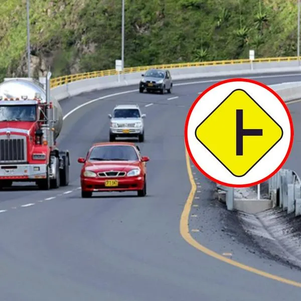 ¿Qué significa la señalización en forma de T al revés que hay en Colombia?