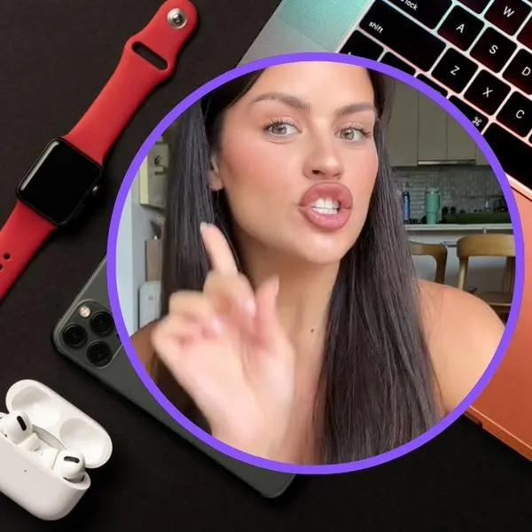Dispositivos de Apple y 'TikToker' Christina Podolyan.