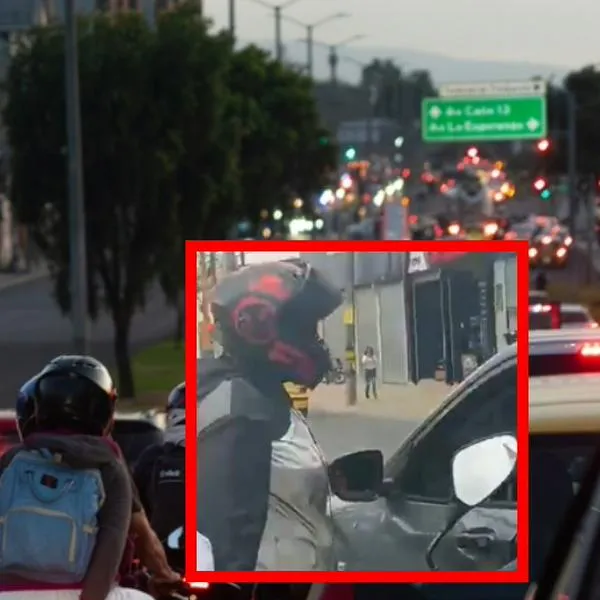 [Video] Motociclista amenazó con cuchillo a conductor por hacerle reclamo