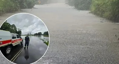 Inundaciones en Australia: autoridades reportan un muerto y cocodrilos en crecientes. Tomado de @QldFireDept / Montaje: Noticias Caracol