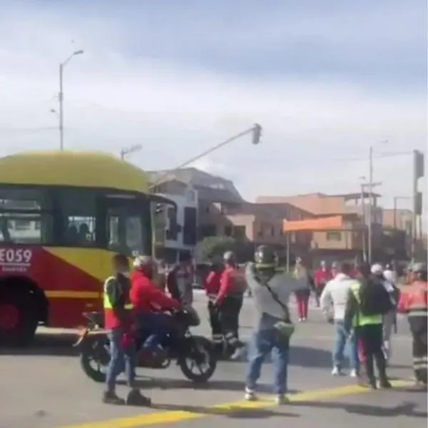 Transmilenio no tiene servicio de buses por protesta en el Portal Américas