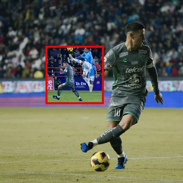 James Rodríguez recibió dura patada en la cabeza durante Pachuca vs Leon (video)
