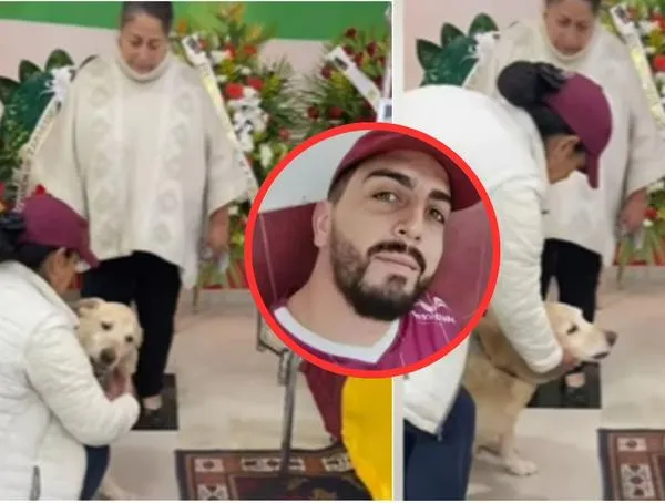 Hincha del Deportes Tolima que murió y su perro le dio último adiós: video