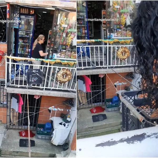 Mujeres abrieron tienda desde el balcón de su casa en Medellín y video es viral