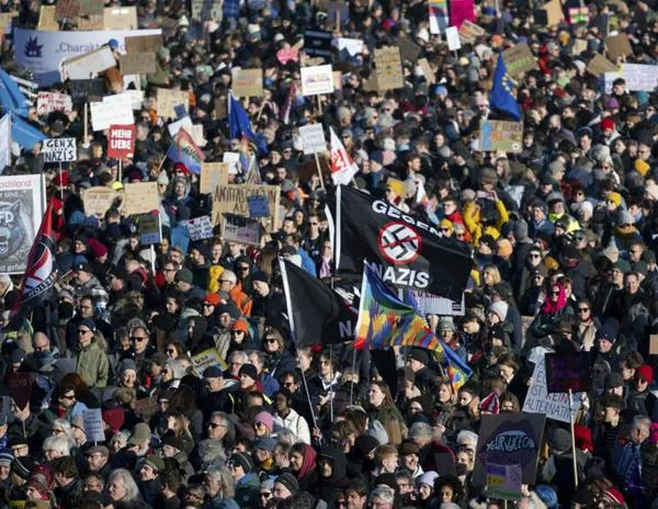 Masiva manifestación contra la extrema derecha en la ciudad alemana de Múnich