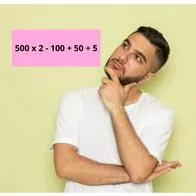 ¿Cuánto es 500 x 2 - 100 + 50 ÷ 5? Reto parece simple, pero confunde a muchos