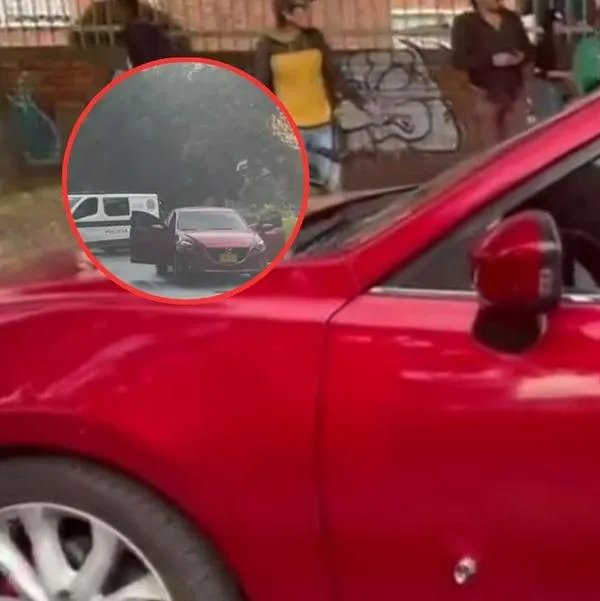 Así quedó el carro en el que murió una niña e hirieron a su mamá durante un sicariato en Puente Aranda, Bogotá. Descartaron un robo