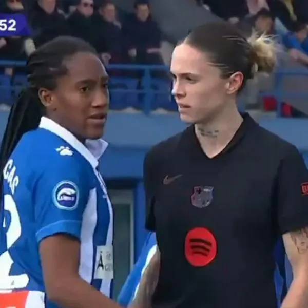 Jugadora del Barcelona se defendió.