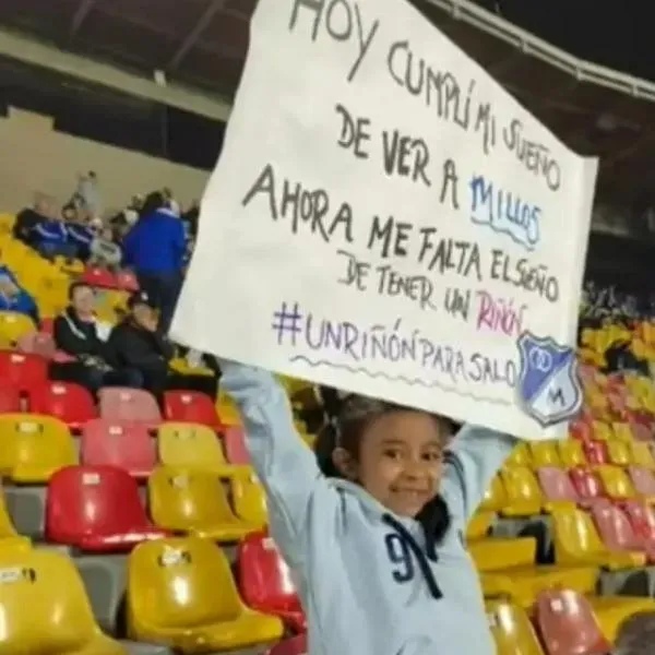 Esta es la historia de Salomé Basto, la niña hincha de Millonarios que busca trasplante de riñón