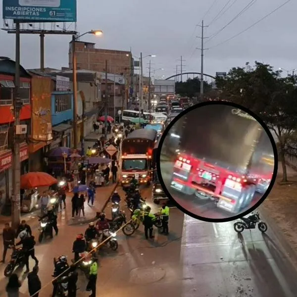 Tractoula mató a motociclista en Soacha y hay trancón grande hacía Bogotá