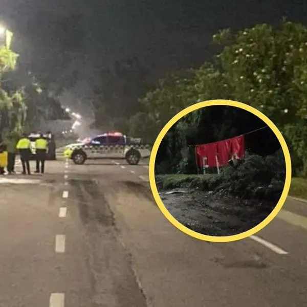 Varios colegios del norte de Bogotá cancelaron clases por aparición de bandera del Eln en la Autopista. La vía estuvo cerrada por horas. 