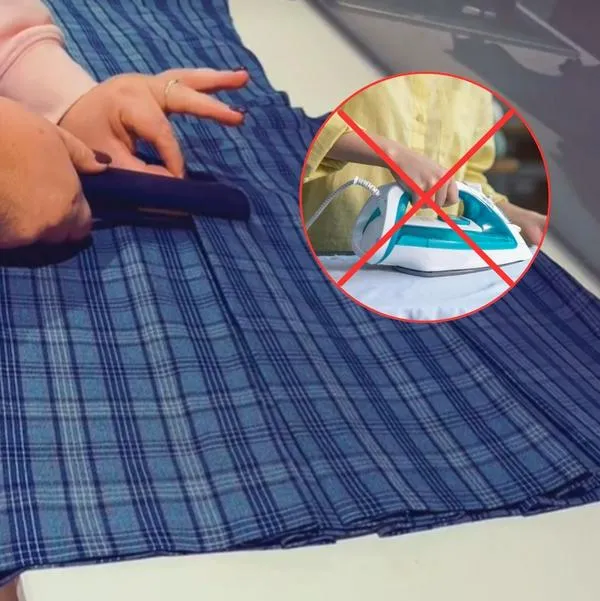 ¿Cómo planchar una camisa y falda plisada sin plancha? 