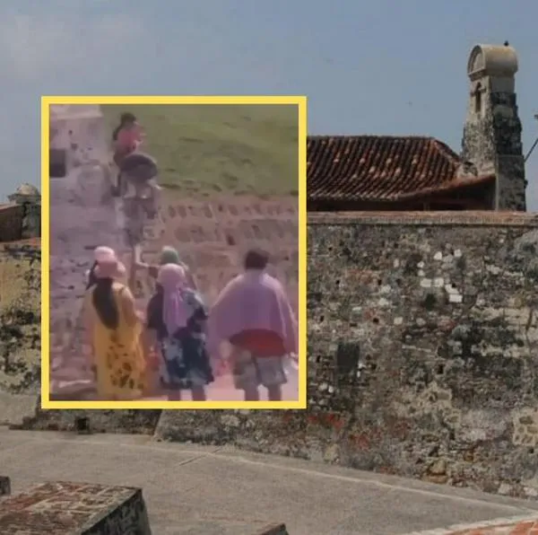 Grabaron a turistas en Cartagena trepando castillo de San Felipe para no pagar