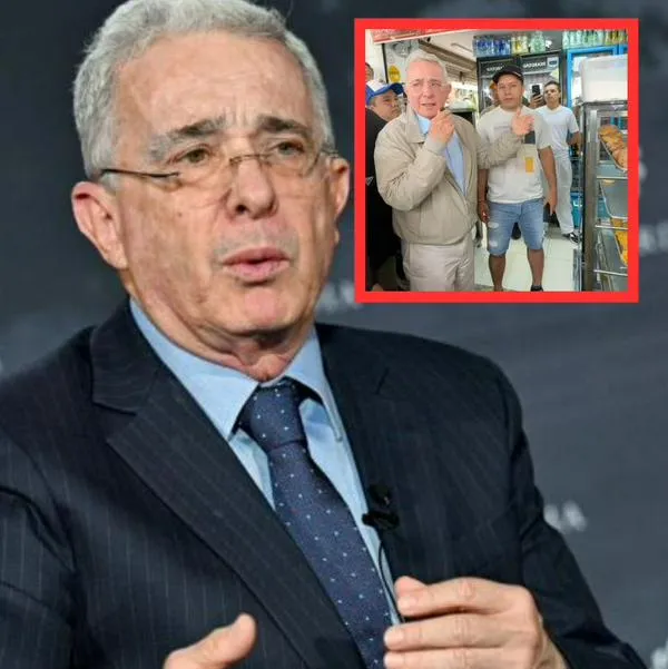 Álvaro Uribe Vélez visitó panadería en Medellín gastó buñuelos y café a la gente