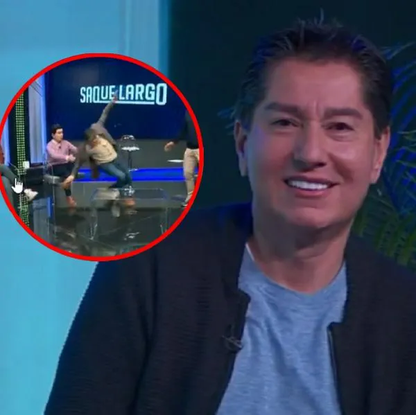 Tito Puccetti se cayó al aire en Win Sports por imitar jugada de Francisco Chaverra: video es viral