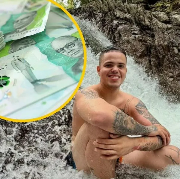 Zaír Guette y dinero colombiano.