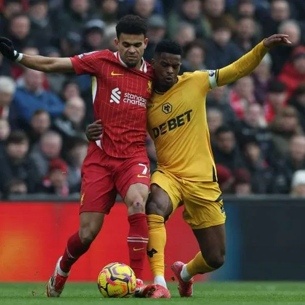 Foto de Luis Díaz, en nota de qué pasó con Luis Díaz y Liverpool en febrero de 2025 por primer gol en el club.
