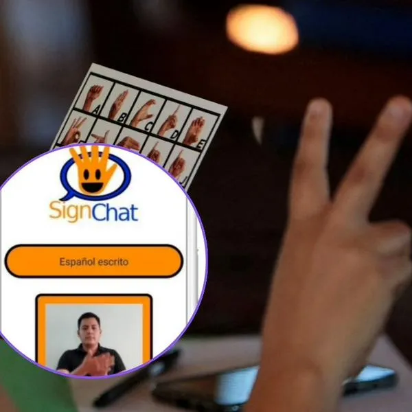 Persona en Nicaragua aprendiendo lenguaje de señas y SignChat.