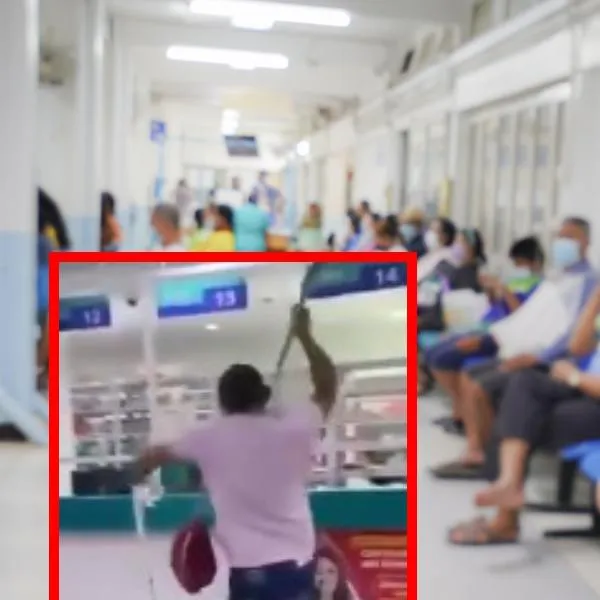 Usuario de EPS rompió televisor a muletazos por no recibir sus medicamentos