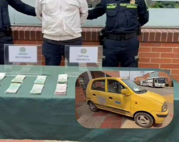 Ladrón se robó $ 33 millones en Bogotá y trató de huir en un taxi; fue capturado
