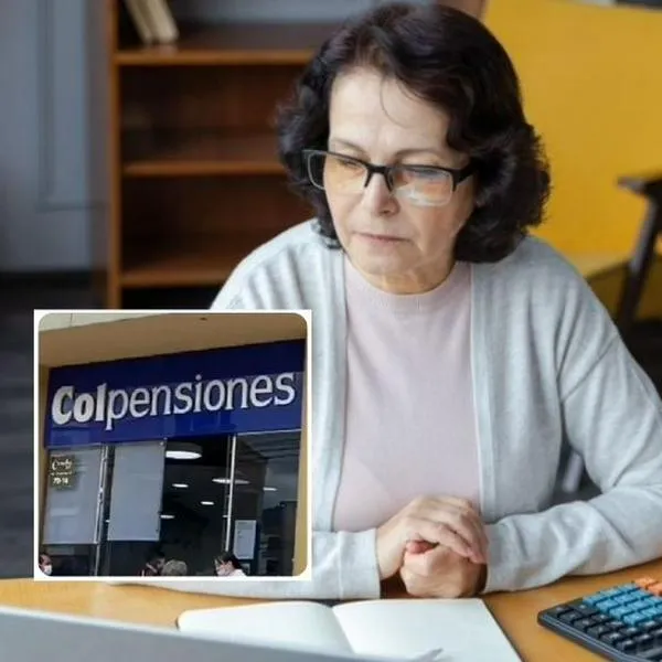Fotos de pensionada y Colpensiones, en nota sobre cómo se descarga en Colpensiones el desprendible de pago de pensión