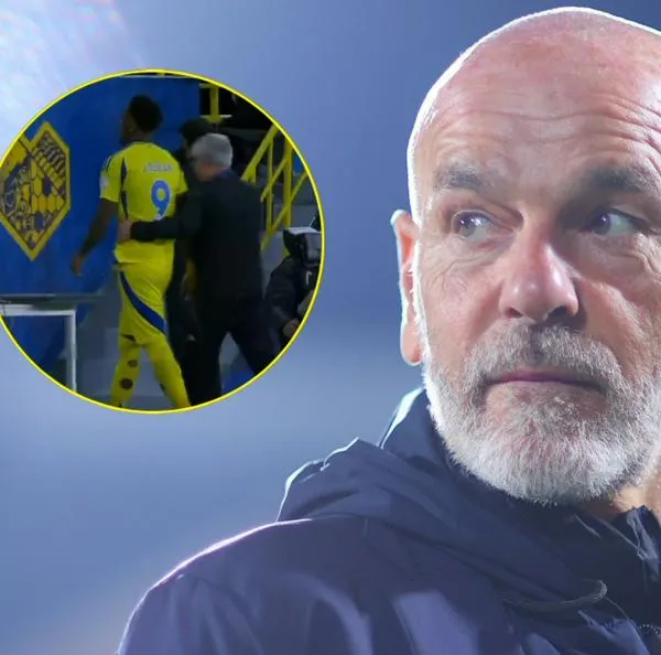 Jhon Jáder Durán y Stefano Pioli