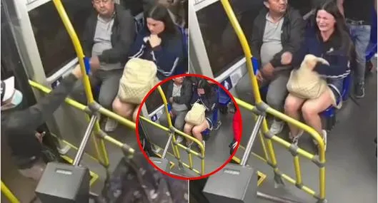 Robo en bus del SITP en Bogotá quedó grabado: video y llanto de mujer hurtada