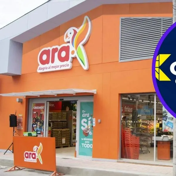 Tiendas Ara y Colsubsidio.