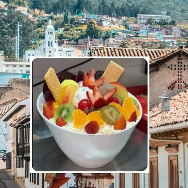 Fotos de Bogotá y ensalada de frutas grande, en nota sobre cuál es la ensalada de frutas más grande de Cundinamarca y a una hora de Bogotá