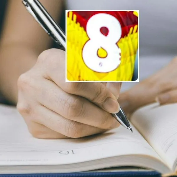 Fotos escritura y número 8, en nota de qué significa escribir el número 8 con 2 círculos por separado, según grafología