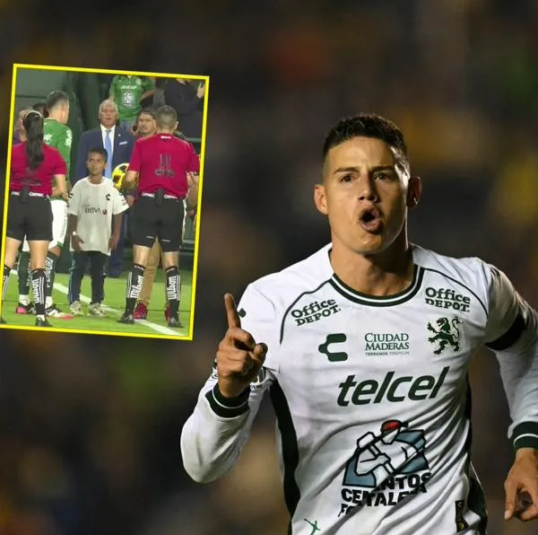James Rodríguez causó tierna reacción en niño que lo acompañó en León: video