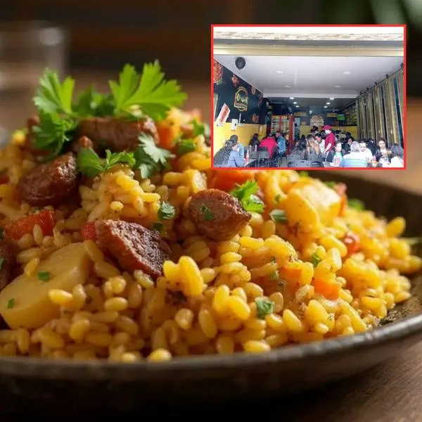 ¿Dónde venden el arroz paisa más grande de Bogotá? Pesa casi 4 kilos, así llega