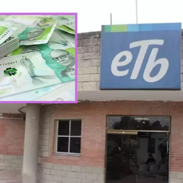 Imagen de referencia ETB y dinero colombiano.