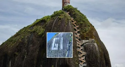 Fotos de piedra del Peñol, en nota de qué significa la letras Gl que aparecen en Piedra del Peñol, historia y secretos