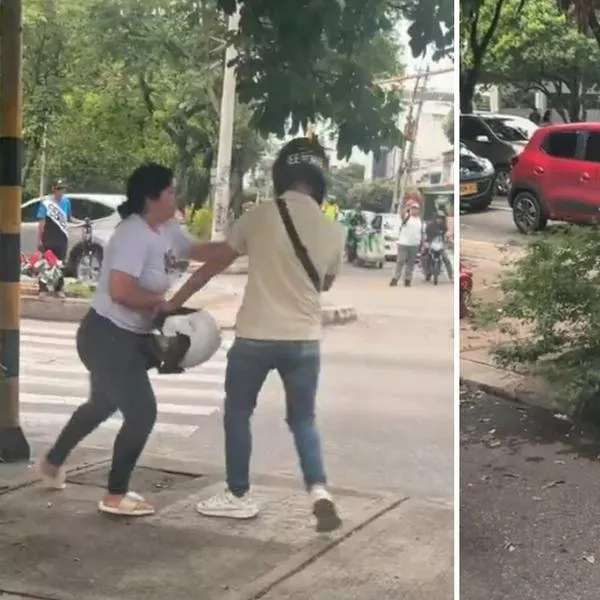 Golpiza de mujer en Bucaramanga.