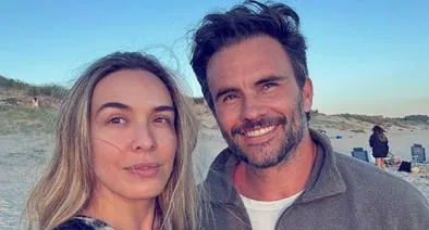 Juan Pablo Raba y Mónica Fonseca, luego de que él saliera de hospitalización.