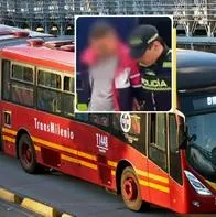 Foto de falso mudo capturado y Transmilenio, en nota de falso mudo en Transmilenio sorprendió a Policía por robo de celulares en Bogotá