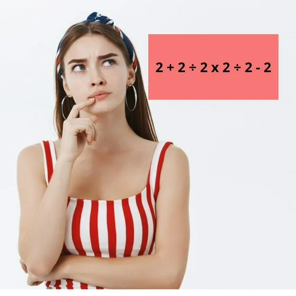 ¿Cuánto es 2 + 2÷ 2 × 2 ÷ 2 - 2? Reto matemático que pocos logran resolver