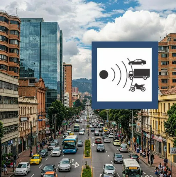 Foto de carros y señal, en nota sobre qué significa la nueva señal de tránsito que tiene ondas con carros 