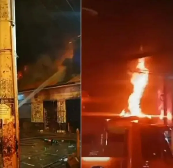 Incendio en Soacha afectó 8 locales y ladrones intentaron saquearlos: qué pasó