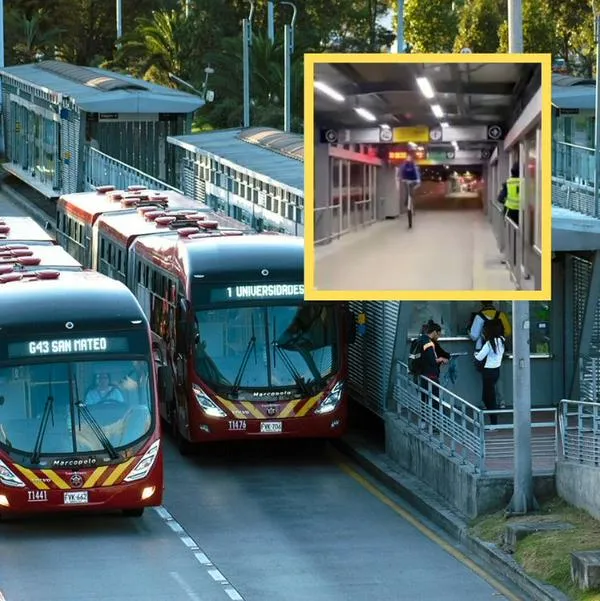 Joven quiso hacer pirueta en bici en estación de Transmilenio y se golpeó la cabeza