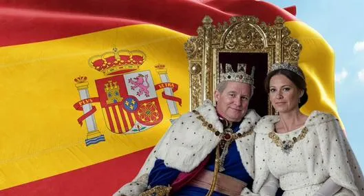 Bandera de España y reyes, en nota sobre apellidos que podrían descender de la realeza española