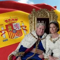 Bandera de España y reyes, en nota sobre apellidos que podrían descender de la realeza española