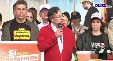 Declaraciones de Gustavo Petro en la Plaza de Bolívar hoy.
