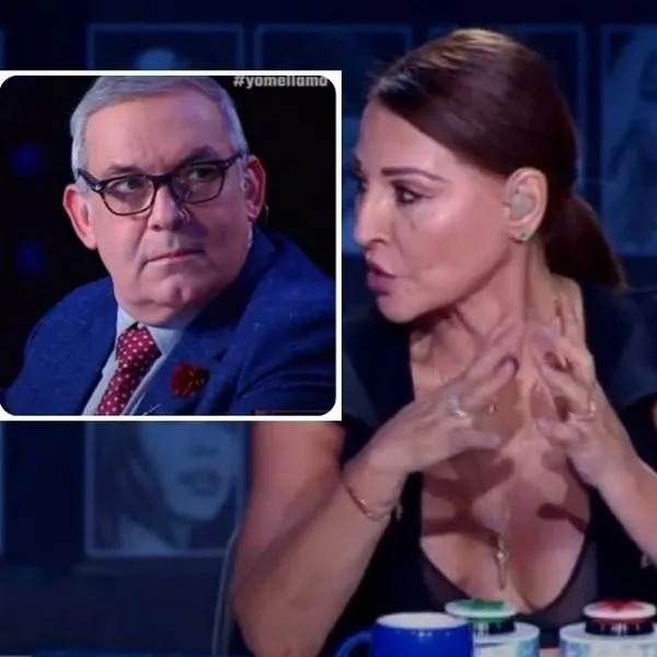 Foto de Amparo Grisales y César Escola, en nota sobre Yo me llamo, capítulo 49, de ayer: Escola y Amparo Grisales, con mirada y grosería