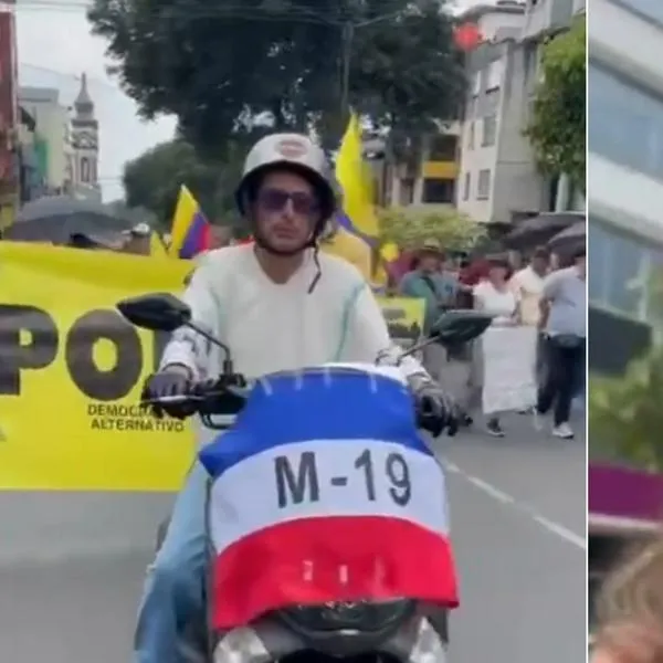 Mujer en marcha en Ibagué.
