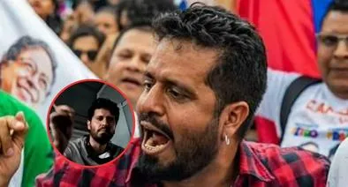 Momento en el que Alfredo Mondragón fue detenido por la Policía durante el paro nacional de 2021